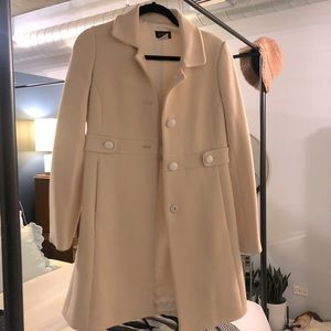Jcrew cream wool coat